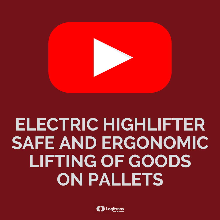 Electric highlifter safe and ergonomic lifting of goods on pallets